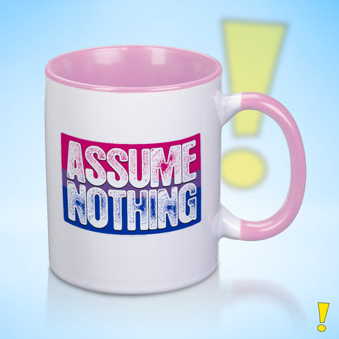 Assume Nothing Bisexual Pride Flag Color Accent Mug