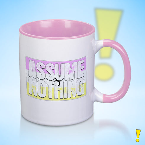 Assume Nothing Twink Pride Flag Color Accent Mug
