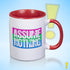 Assume Nothing Polysexual Pride Flag Color Accent Mug