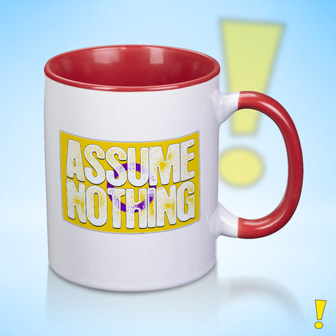 Assume Nothing Intersex Pride Flag Color Accent Mug