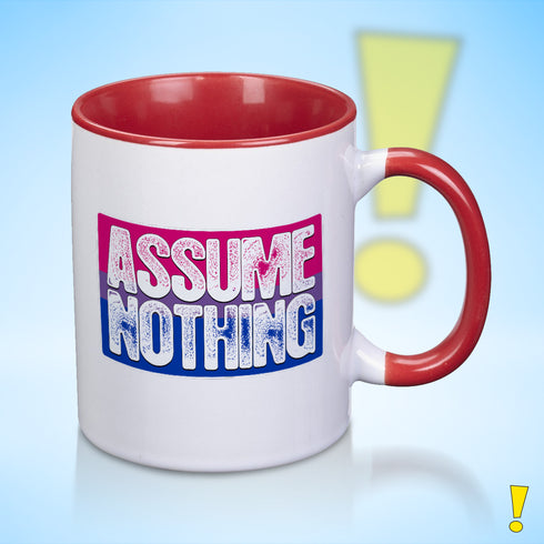 Assume Nothing Bisexual Pride Flag Color Accent Mug