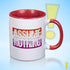 Assume Nothing Lesbian Pride Flag Color Accent Mug
