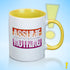 Assume Nothing Lesbian Pride Flag Color Accent Mug