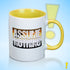Assume Nothing Bear Pride Flag Color Accent Mug