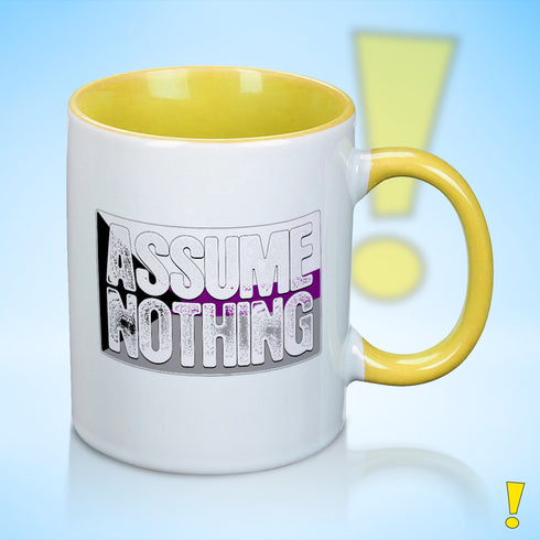 Assume Nothing Demisexual Pride Flag Color Accent Mug