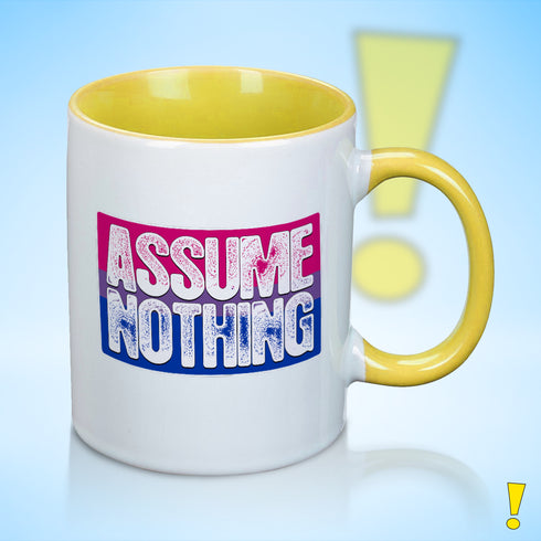 Assume Nothing Bisexual Pride Flag Color Accent Mug