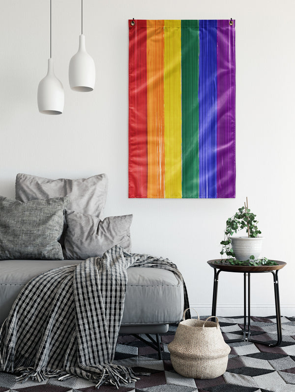 LGBTQ Rainbow Brush Stroke Pride Flag