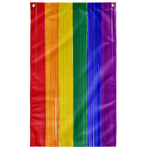 LGBTQ Rainbow Brush Stroke Pride Flag