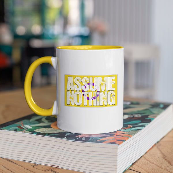 Assume Nothing Intersex Pride Flag Color Accent Mug