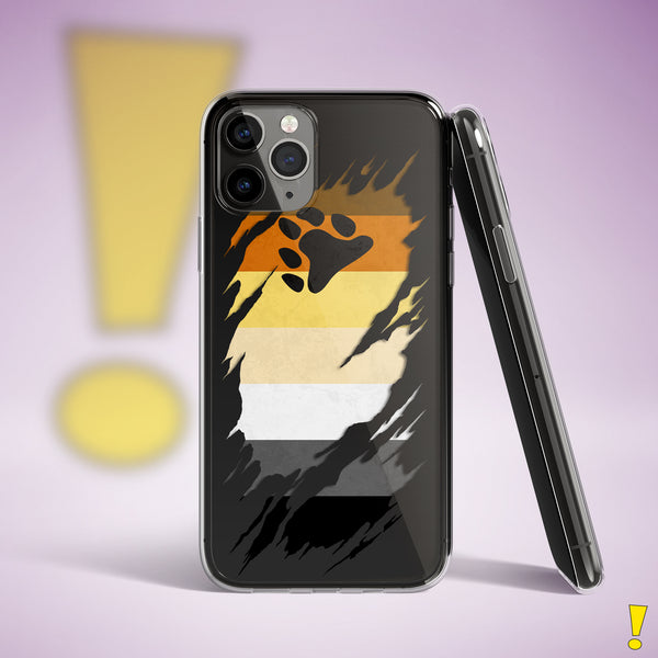 Bear Pride Flag Ripped Reveal Clear Case for iPhone®