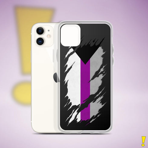 Demisexual Pride Flag Ripped Reveal Clear Case for iPhone®