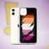 Lesbian Pride Flag Ripped Reveal Clear Case for iPhone®