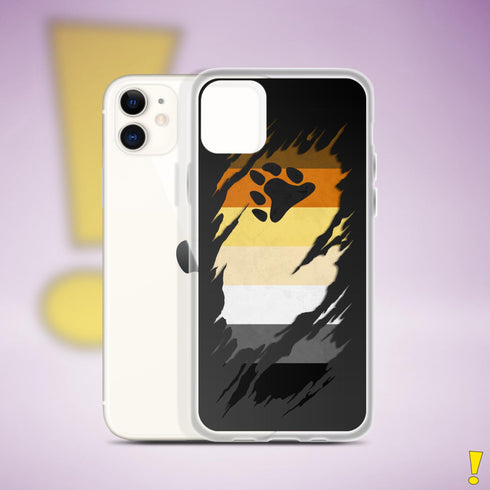 Bear Pride Flag Ripped Reveal Clear Case for iPhone®