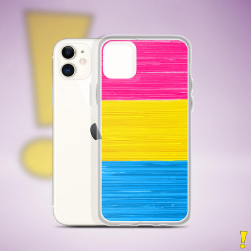 Pansexual Pride Flag Paint Strokes Clear Case for iPhone®