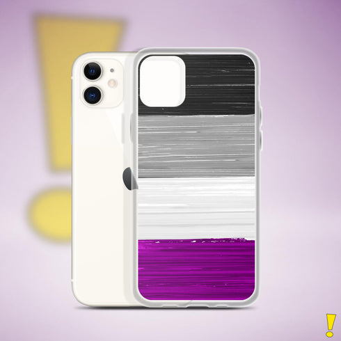 Asexual Pride Flag Paint Strokes Clear Case for iPhone®