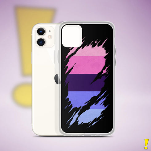 Omnisexual Pride Flag Ripped Reveal Clear Case for iPhone®