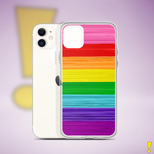 Original LGBTQ Pride Flag Brush Strokes Clear Case for iPhone®