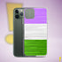 Genderqueer Pride Flag Paint Strokes Clear Case for iPhone®