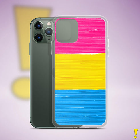 Pansexual Pride Flag Paint Strokes Clear Case for iPhone®