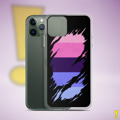 Omnisexual Pride Flag Ripped Reveal Clear Case for iPhone®