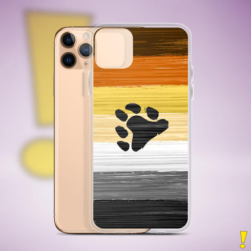 Bear Pride Flag Paint Strokes Clear Case for iPhone®