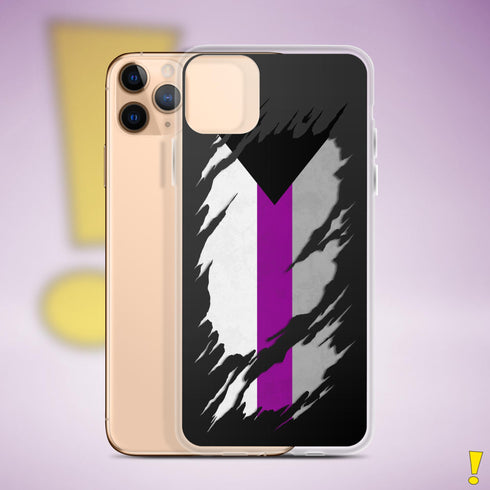 Demisexual Pride Flag Ripped Reveal Clear Case for iPhone®