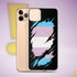 Transgender Pride Flag Ripped Reveal Clear Case for iPhone®