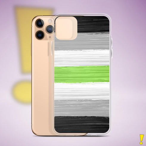 Agender Pride Flag Paint Strokes Clear Case for iPhone®