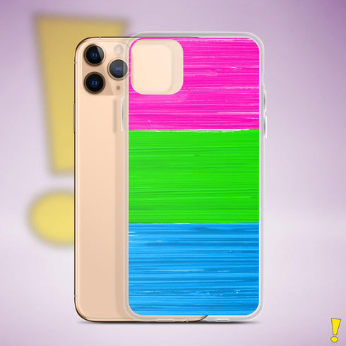 Polysexual Pride Flag Paint Strokes Clear Case for iPhone®