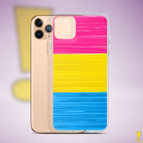 Pansexual Pride Flag Paint Strokes Clear Case for iPhone®