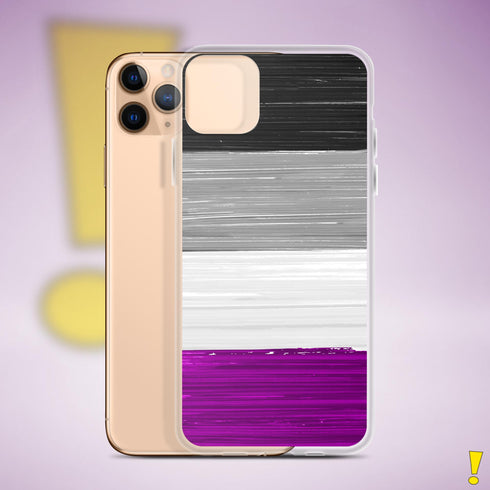 Asexual Pride Flag Paint Strokes Clear Case for iPhone®