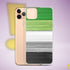 Aromantic Pride Flag Brush Strokes Clear Case for iPhone®