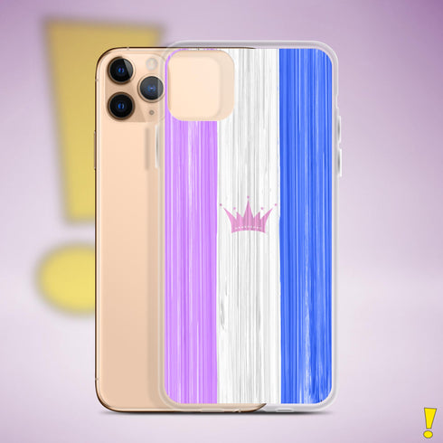 Drag Pride Flag Brush Strokes Clear Case for iPhone®