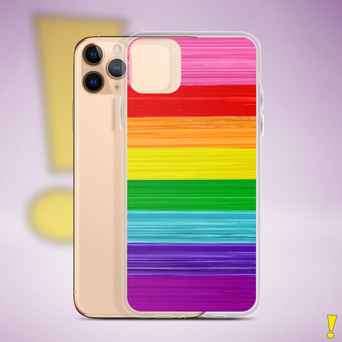 Original LGBTQ Pride Flag Brush Strokes Clear Case for iPhone®