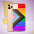 LGBTQ Progress Pride Flag Brush Strokes Clear Case for iPhone®