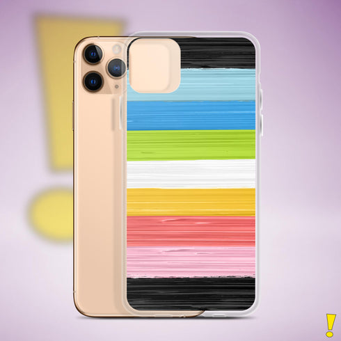 Queer Pride Flag Brush Strokes Clear Case for iPhone®