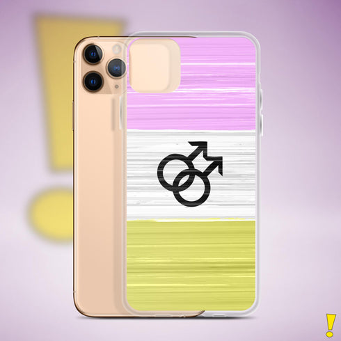 Twink Pride Flag Brush Strokes Clear Case for iPhone®