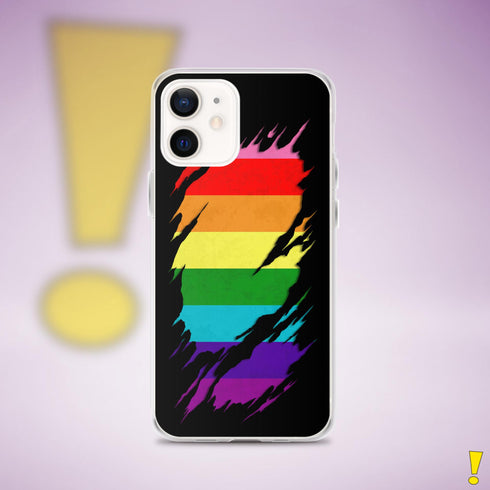 Original LGBTQ Pride Flag Ripped Reveal Clear Case for iPhone®