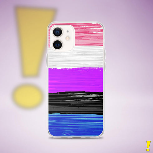 Genderfluid Pride Flag Paint Strokes Clear Case for iPhone®