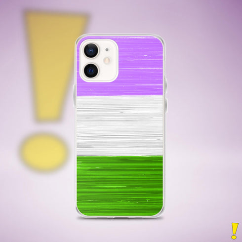 Genderqueer Pride Flag Paint Strokes Clear Case for iPhone®