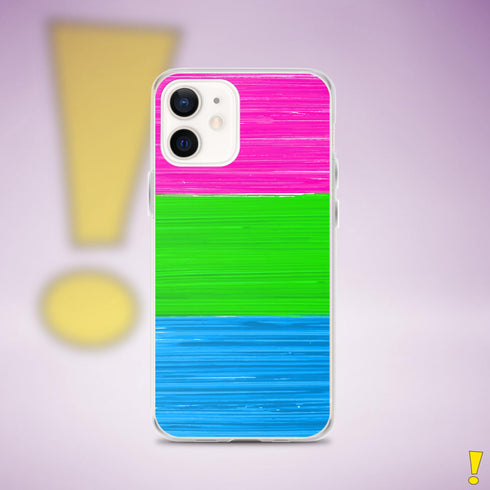 Polysexual Pride Flag Paint Strokes Clear Case for iPhone®