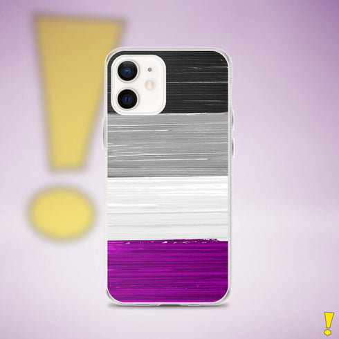 Asexual Pride Flag Paint Strokes Clear Case for iPhone®