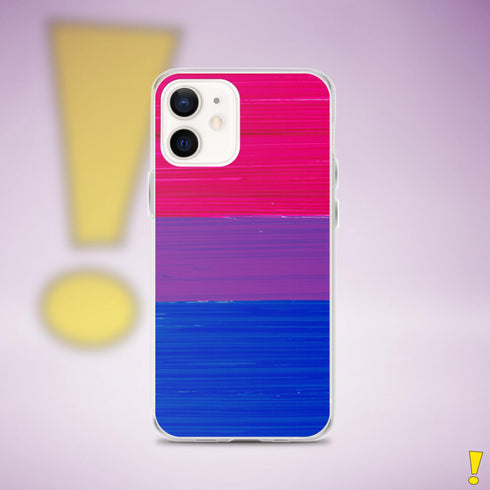 Bisexual Pride Flag Paint Strokes Clear Case for iPhone®