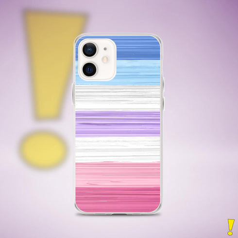 Bigender Pride Flag Brush Strokes Clear Case for iPhone®