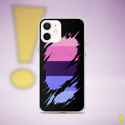 Omnisexual Pride Flag Ripped Reveal Clear Case for iPhone®