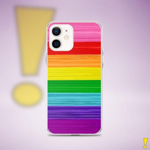 Original LGBTQ Pride Flag Brush Strokes Clear Case for iPhone®