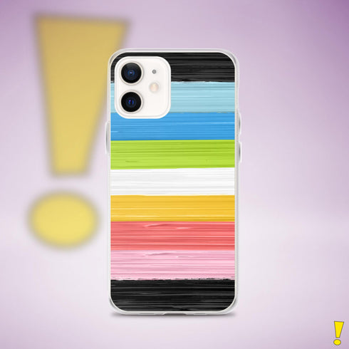 Queer Pride Flag Brush Strokes Clear Case for iPhone®