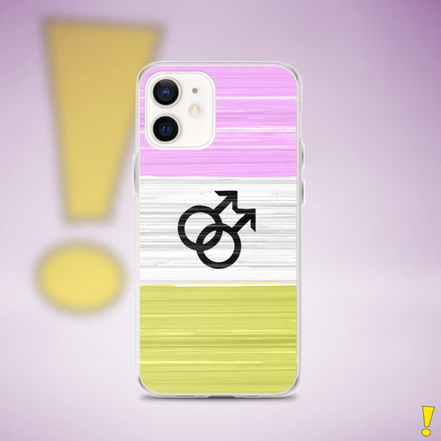 Twink Pride Flag Brush Strokes Clear Case for iPhone®