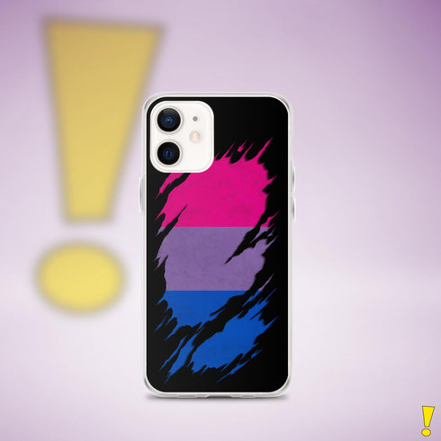 Bisexual Pride Flag Ripped Reveal Clear Case for iPhone®