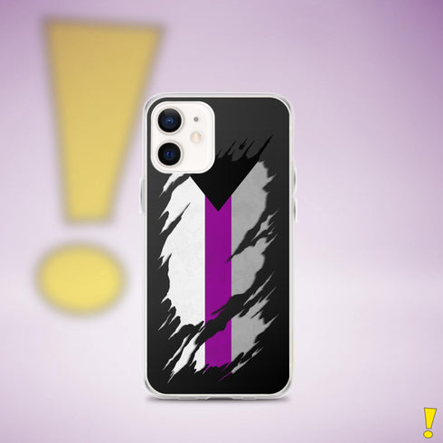Demisexual Pride Flag Ripped Reveal Clear Case for iPhone®